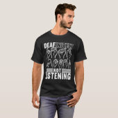 手話ろう認識度1 Tシャツ (正面フル)