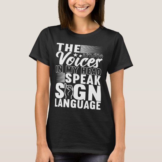 手話ろう認識度5 Tシャツ (正面)