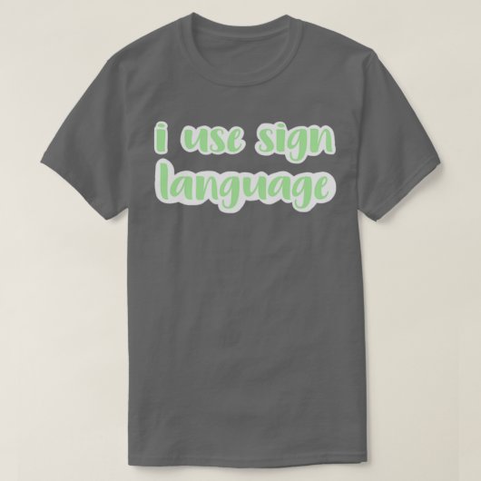 手話を使う Tシャツ (デザイン正面)