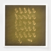 手話アルファベットアンティークアートヴィンテージグリーン (正面)