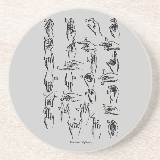 手話アルファベットコースター コースター (正面)