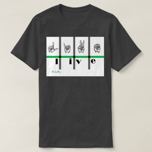 手話アートライブ3 Tシャツ (デザイン正面)