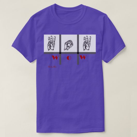 手話アート2 Tシャツ (デザイン正面)