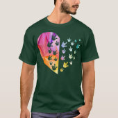 手話ハートASLギフトろうギフトASLギフト Tシャツ (正面)