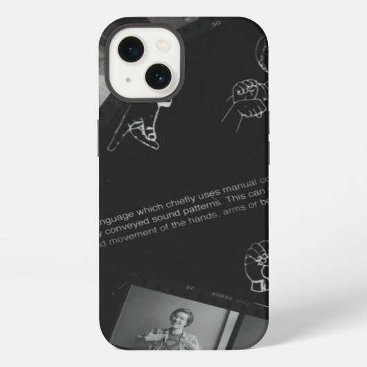 手話フォトグラム iPhoneケース (裏面)