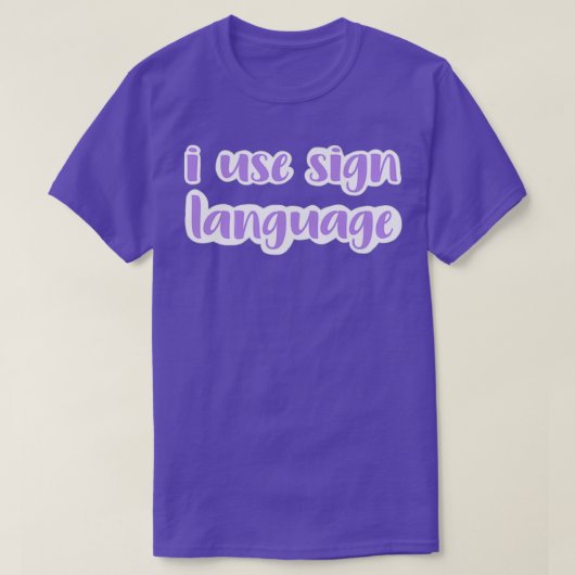 手話ラベンダーを使う Tシャツ (デザイン正面)