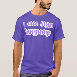 手話ラベンダーを使う Tシャツ