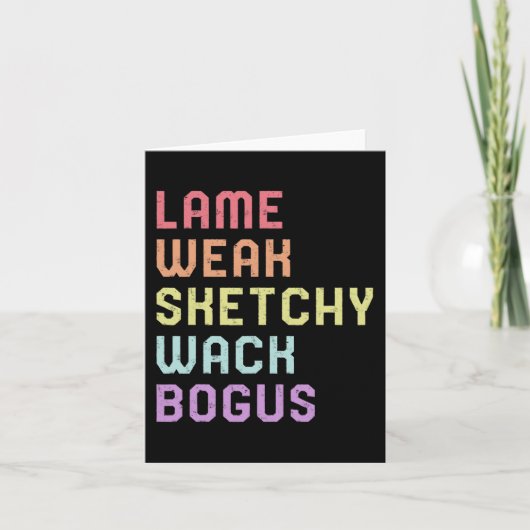 手話ラメ弱いASLスラングTee Looer Awarene カード (正面)