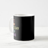 手話ラメ弱いASLスラングTee Looer Awarene コーヒーマグカップ (正面左)