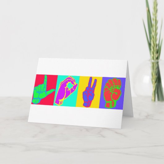 手話愛 シーズンカード (正面)