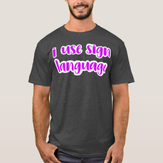 手話明るい赤紫色 Tシャツ