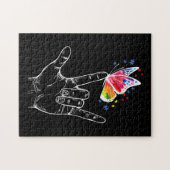 『手話蝶々自閉症』 ジグソーパズル (横)