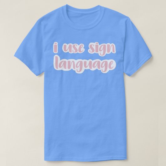 手話赤面 Tシャツ (デザイン正面)
