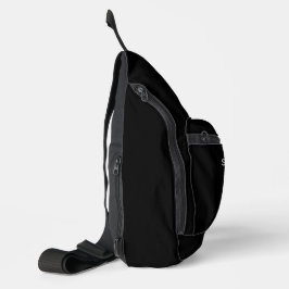 手話通訳者ショルダーバッグ ブラック スリングバッグ