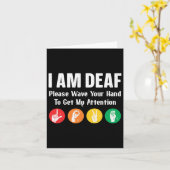 手話通訳者 ASL 聴覚障害者への配慮 カード (黄色い花)