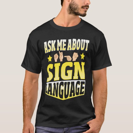 手話頼の話し方 Tシャツ (正面)