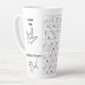 手話 カフェラテマグ (左アングル)