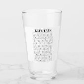 手話 タンブラーグラス (正面)