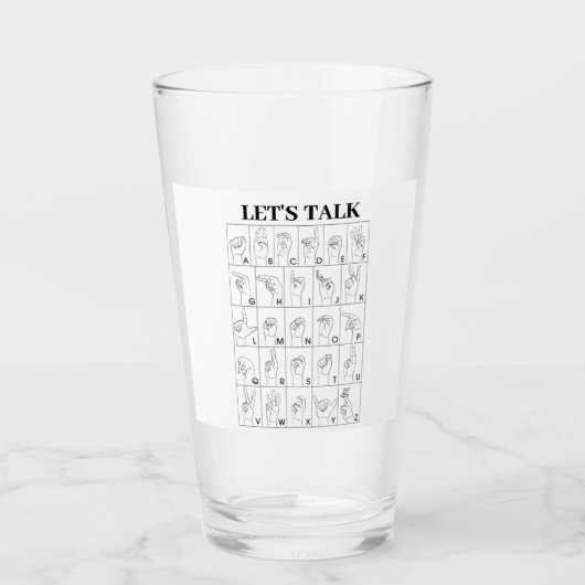 手話 タンブラーグラス (正面)