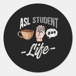 手話 ファッション 聴覚障害者意識 ASL 学生 ファッション ラウンドシール