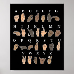 手話 ASL ハンドジェスト 聴覚障害者 Awareness ポスター