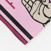 手話ABCラブASLママラブ フリースブランケット (角)