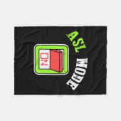 手話Asl Imろう認識度 フリースブランケット (正面(横))