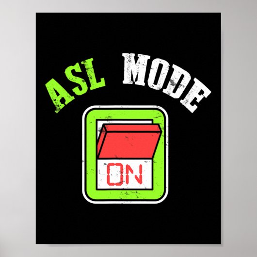 手話Asl Imろう認識度 ポスター (正面)