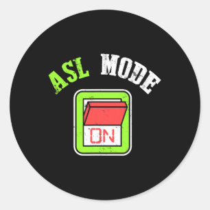 手話Asl Imろう認識度 ラウンドシール