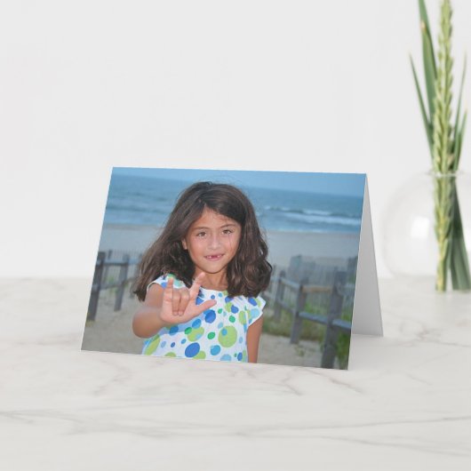 手話I愛 カード (正面)