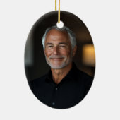 手足が落ちた写真パーソナライズされた碑 セラミックオーナメント (裏面)