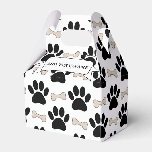 手足と骨のパターンのカスタム フェイバーボックス (裏面サイド)