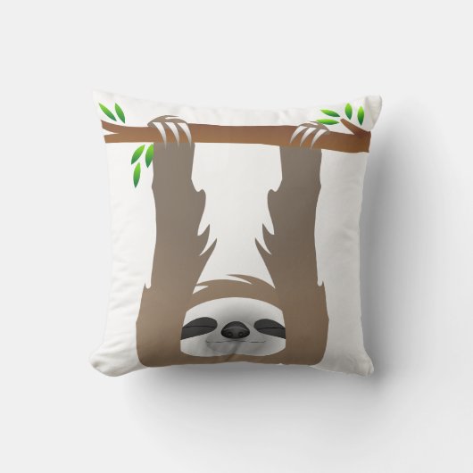 手足につるとれる茶色の眠り クッション (正面)