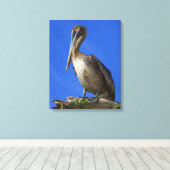 手足のキャンバスにペリカンのプリント キャンバスプリント (インサイチュ (ウッドフロア))