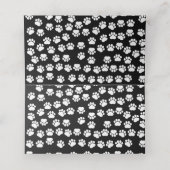 手足の形,白黒の結婚模様 プレイスカード (内部開封)