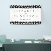 手足の形，白黒の結婚模様 横断幕 (トレードショー)