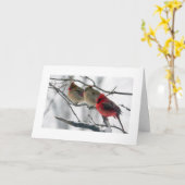 手足の深紅色*うまくいく*願い カード (黄色い花)