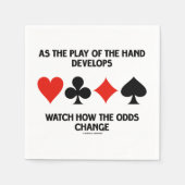 手遊が起こり得る確率の変化を見守る スタンダードカクテルナプキン (正面)