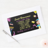 手配清掃家政婦 長方形シール (封筒)