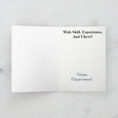 手錠でクリスマスカードを持つリース警官 シーズンカード (内部)