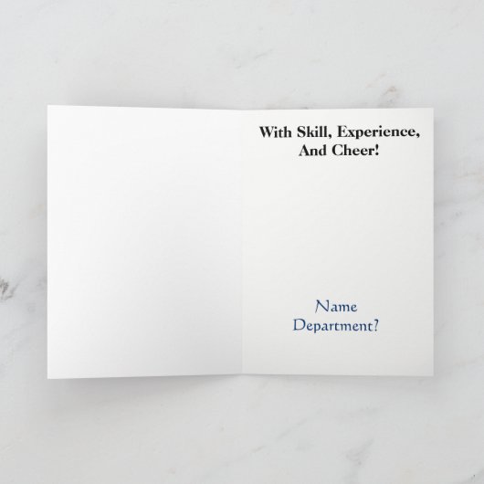 手錠でクリスマスカードを持つリース警官 シーズンカード (内部)