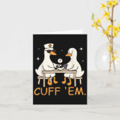 手錠で拘束して、行かせて、看護師さん、面白い、馬鹿なヤツめ カード (黄色い花)