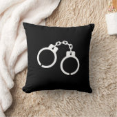 手錠のピクトグラムの装飾用クッション クッション (ブランケット)