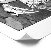 手錠のピーター綿テール、グレースケール8"x10" ポスター (角)