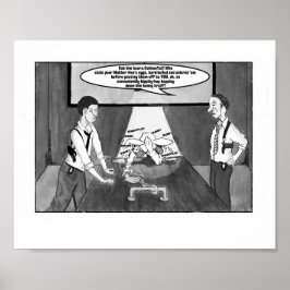 手錠のピーター綿テール、グレースケール8"x10" ポスター