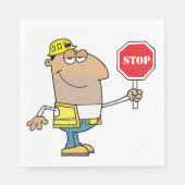 手錠の付ストップいた人 スタンダードランチョンナプキン (正面)