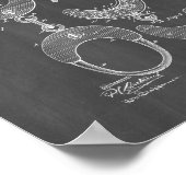 手錠の特許 – Chalkboard ポスター (角)