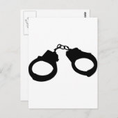 手錠の輪郭シルエット ポストカード (正面/裏面)