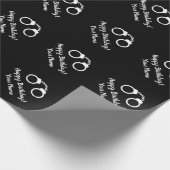 手錠シルエット法執行誕生日 ラッピングペーパー (角)