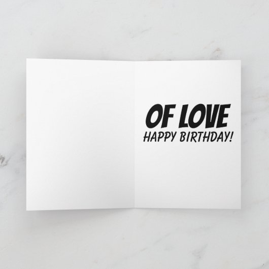 手錠ロマンチック誕生日カード妻または夫 カード (内部)